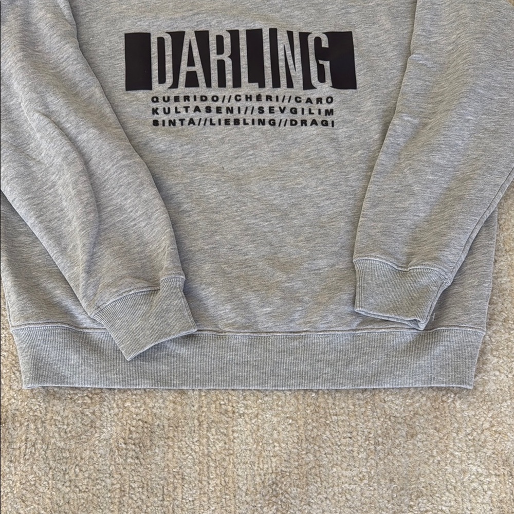 Abercrombie & Fitch Oversized Gray Hoodie Size M - Picture 7 of 9